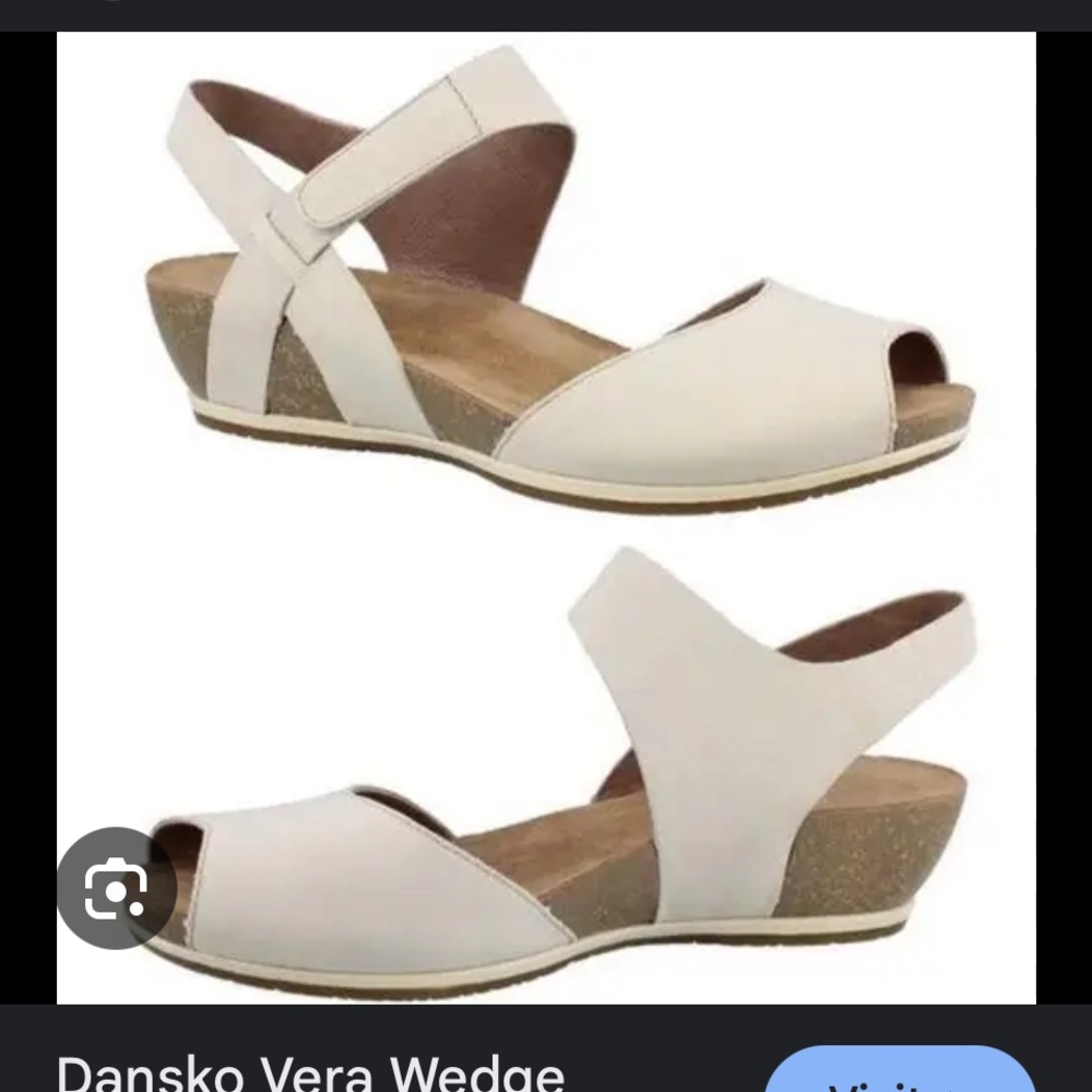 Dansko Vera Wedge Sandals - Cream